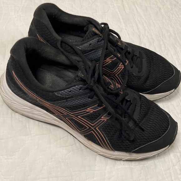 ASICS Running Sneakers in Black and Rosegold size 11 - Picture 1 of 7